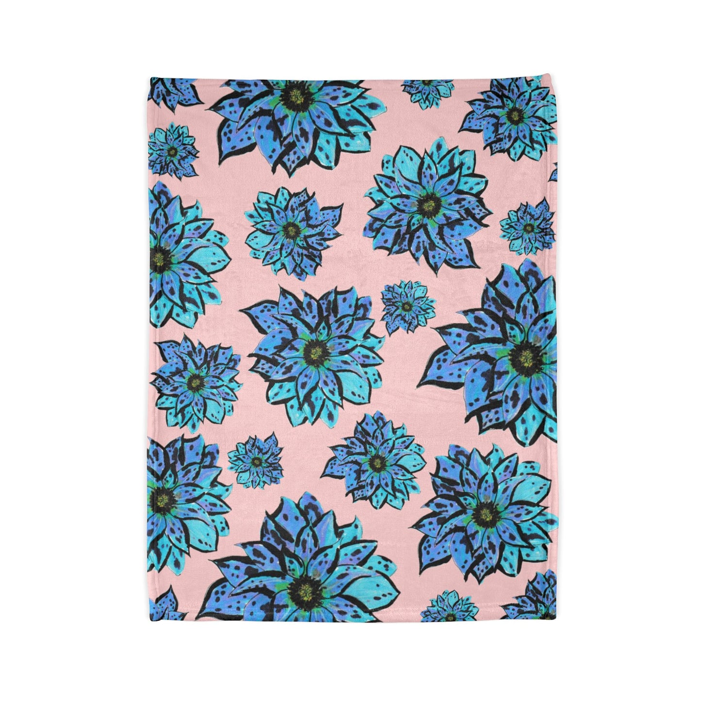 Blue Dahlia Blanket