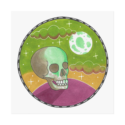 Psychedelic Skull Poster