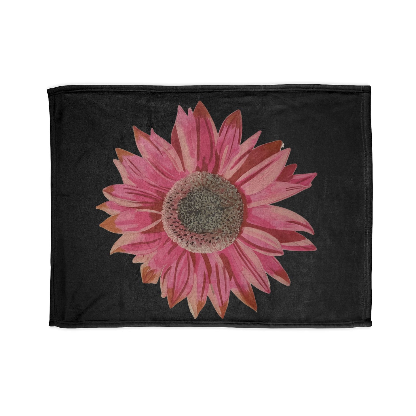Pink Sunflower Throw Blanket