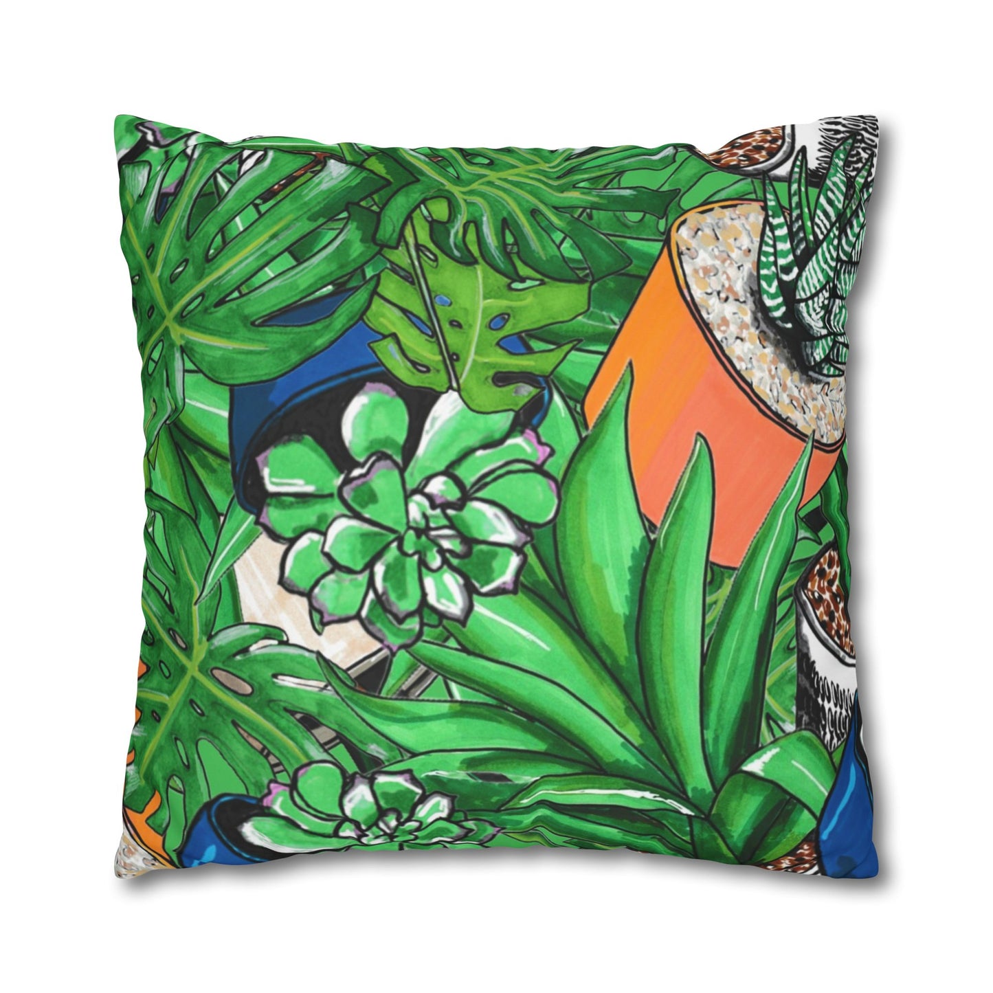 Tropical Succulent Pillowcase