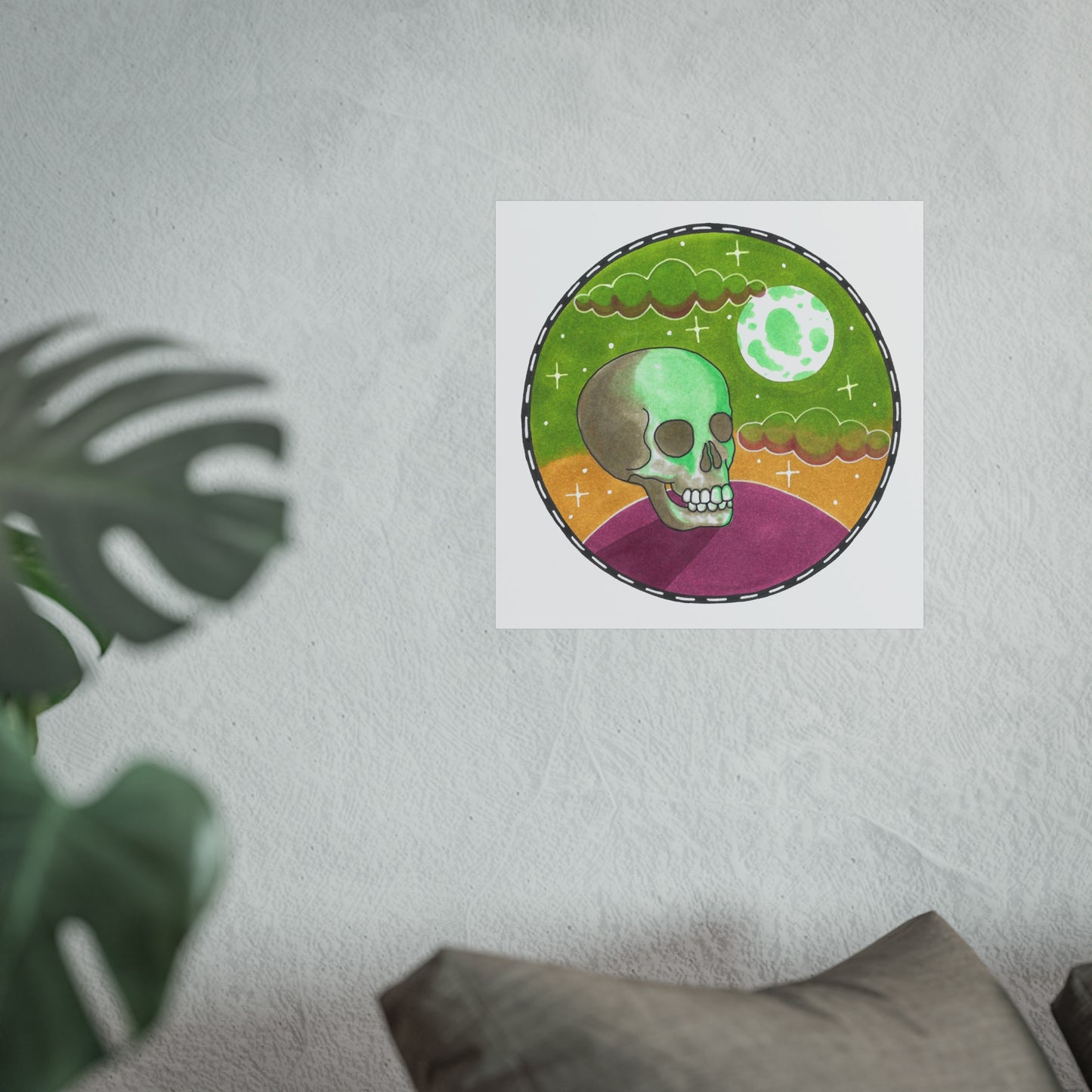 Psychedelic Skull Poster