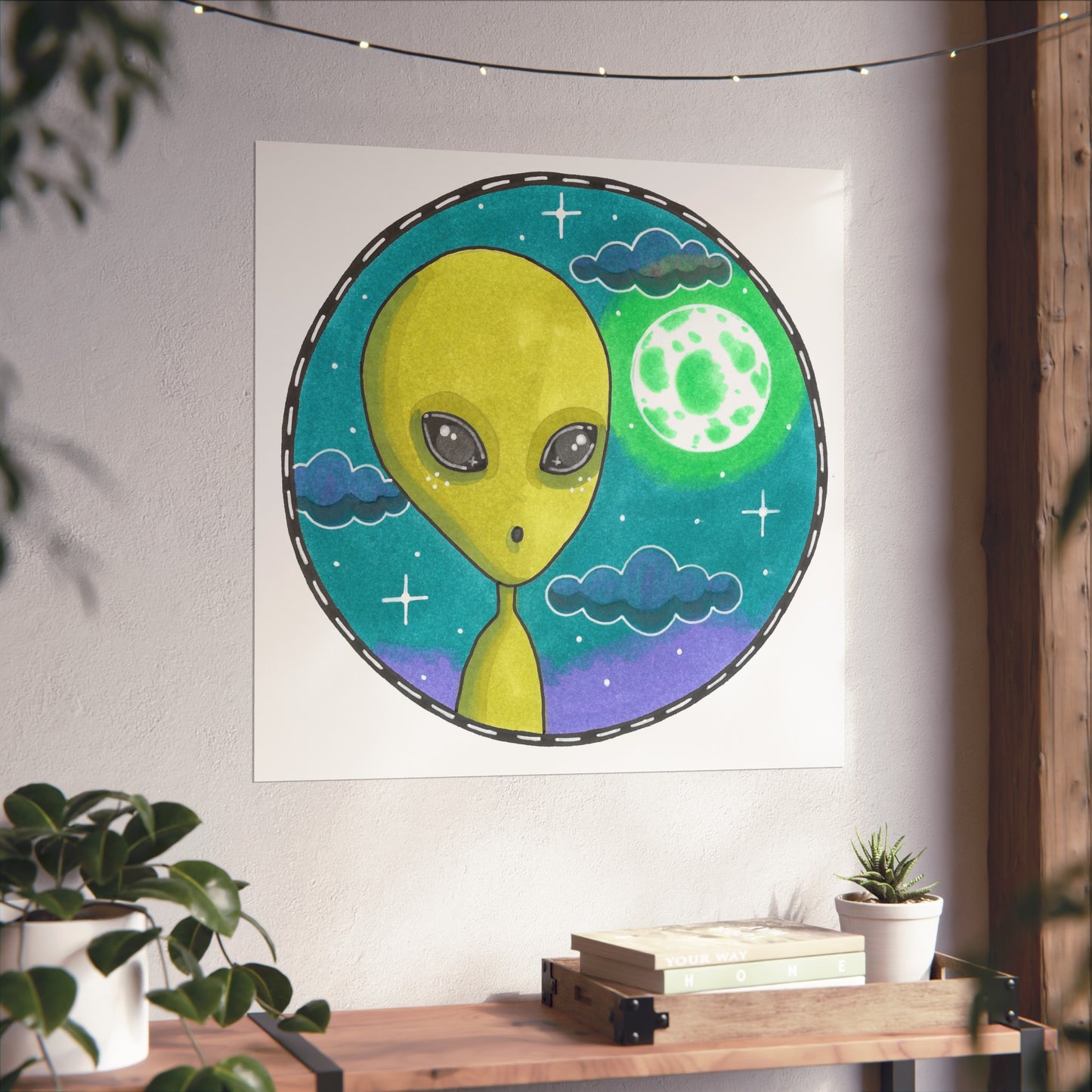 Alfred the Alien Art Poster