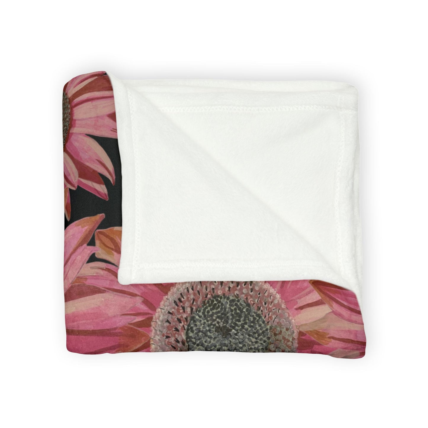 Pink Sunflowers Throw Blanket