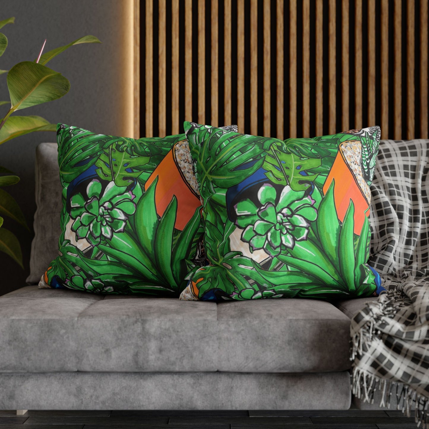 Tropical Succulent Pillowcase