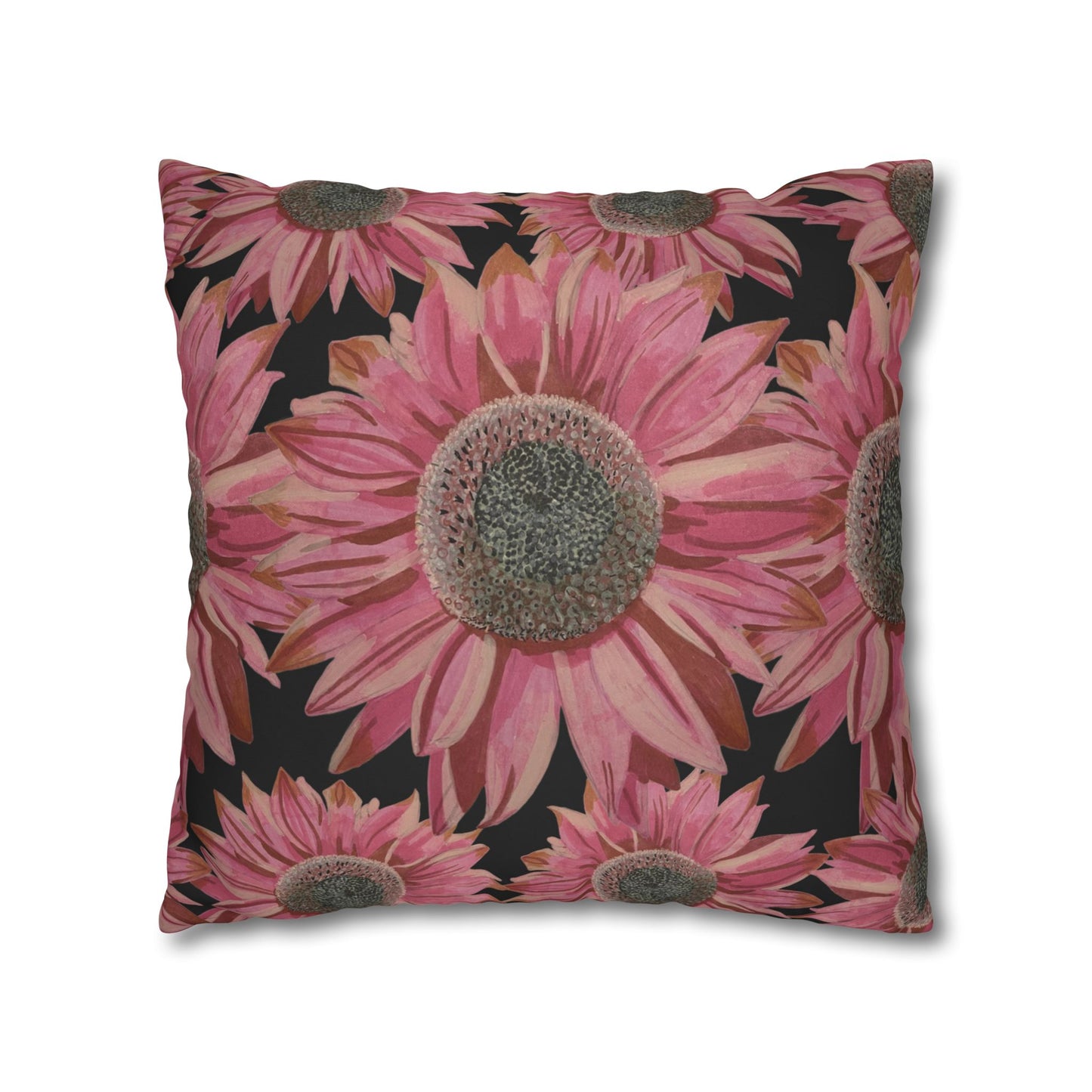 Pink Sunflowers Pillowcase