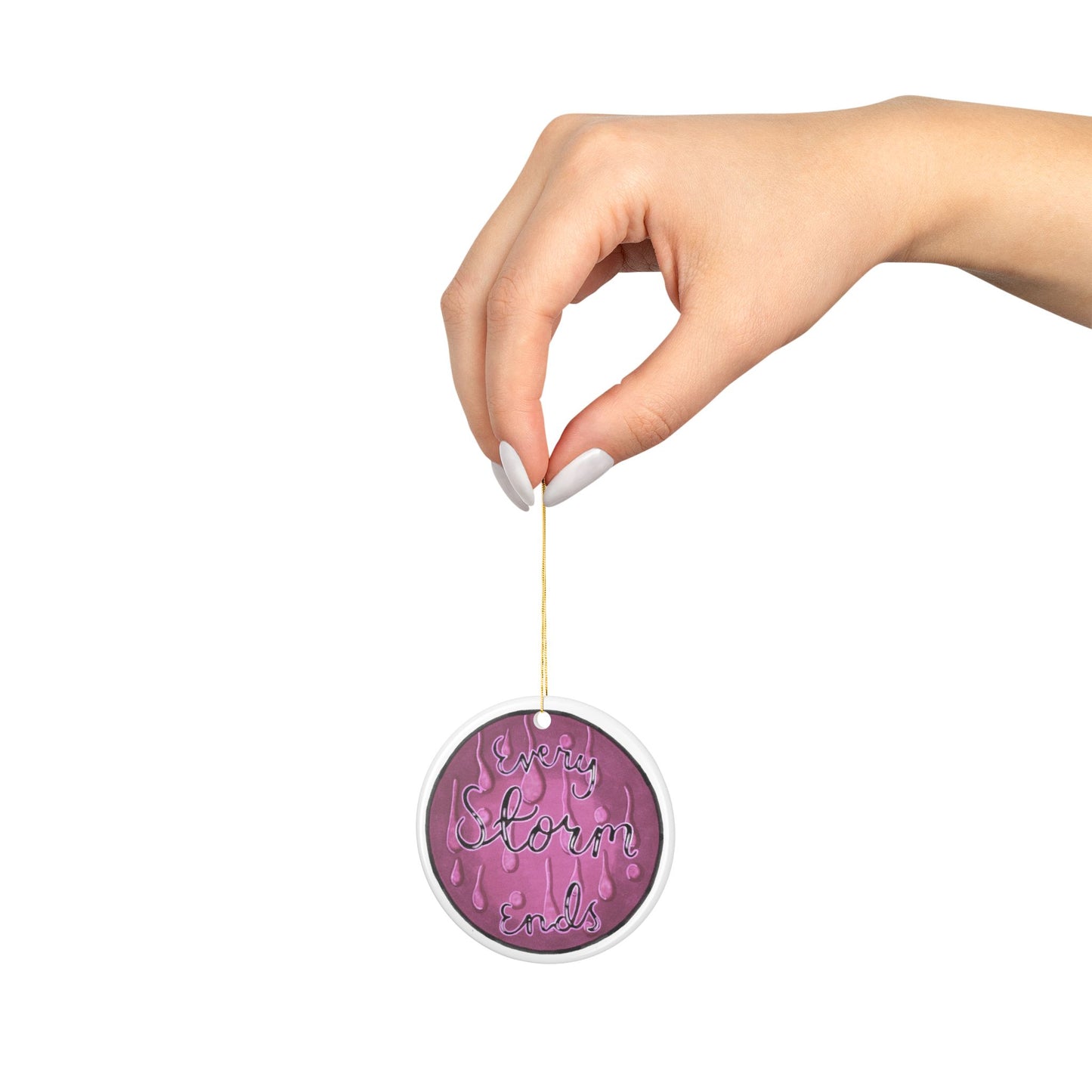 Every Storm Ends Ceramic Ornament