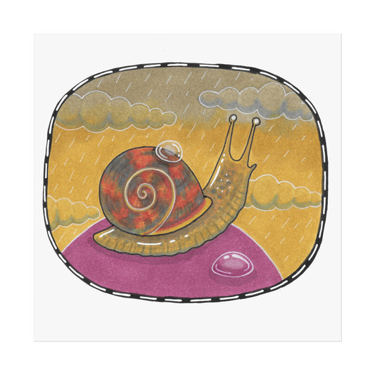 Slow Norman the Snail Art Poster