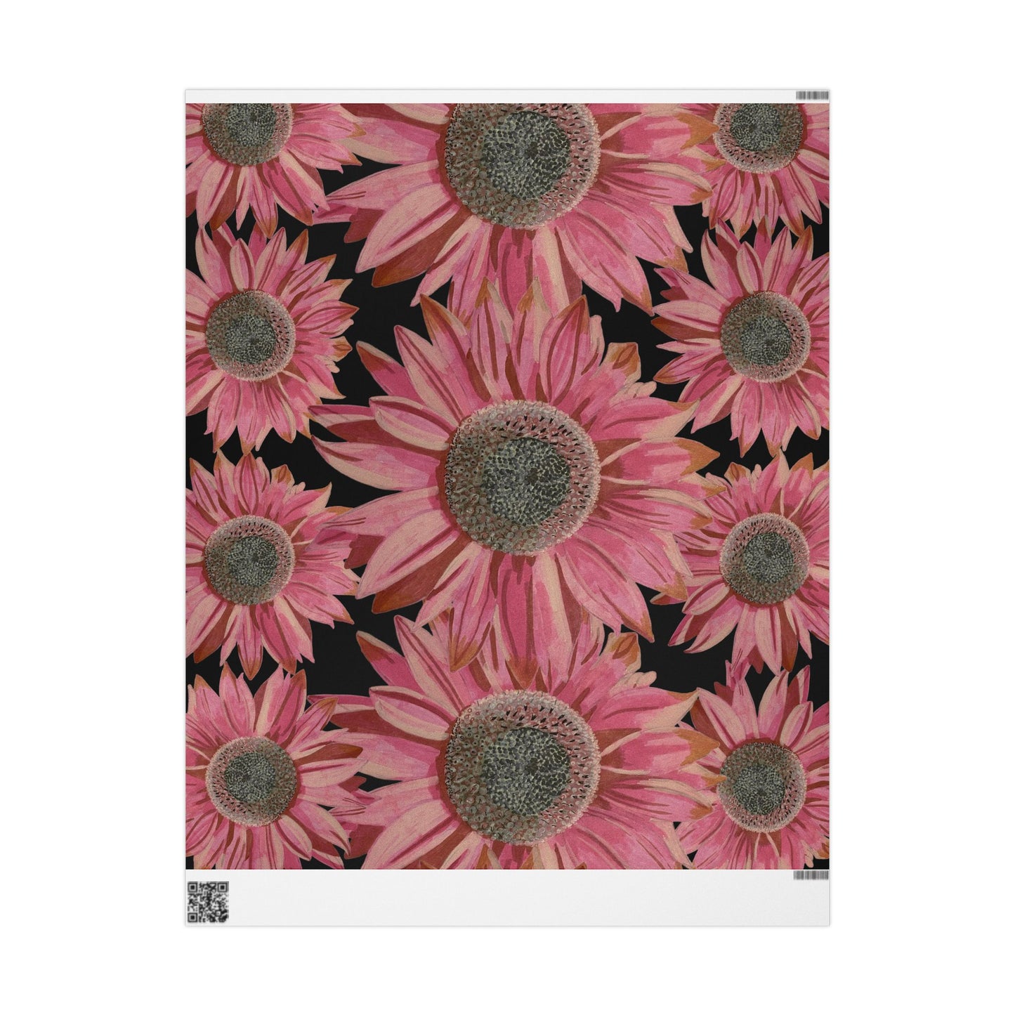 Pink Sunflowers Wrapping Paper — Floral Gift Wrap Roll for Birthdays & Mother’s Day