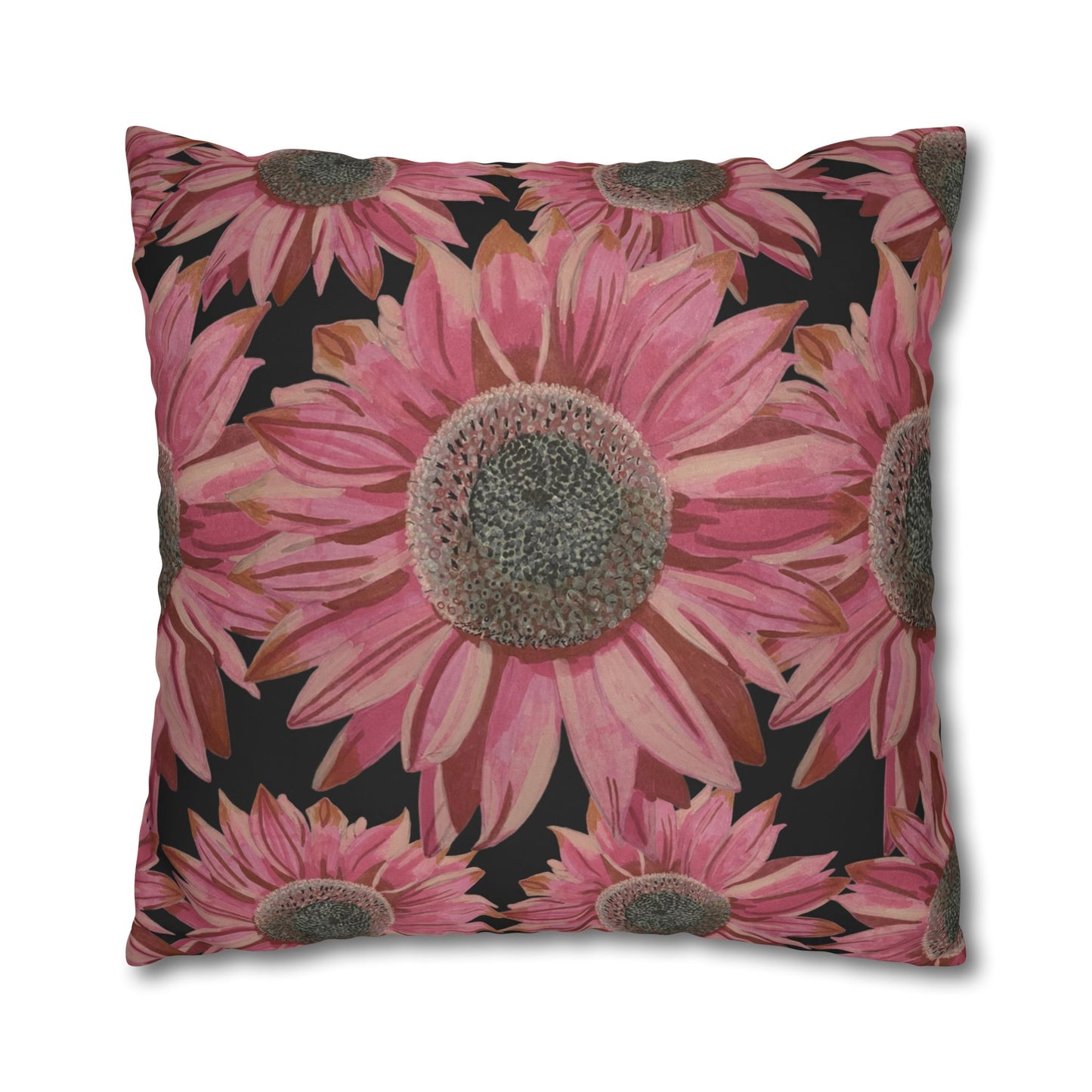 Pink Sunflowers Pillowcase