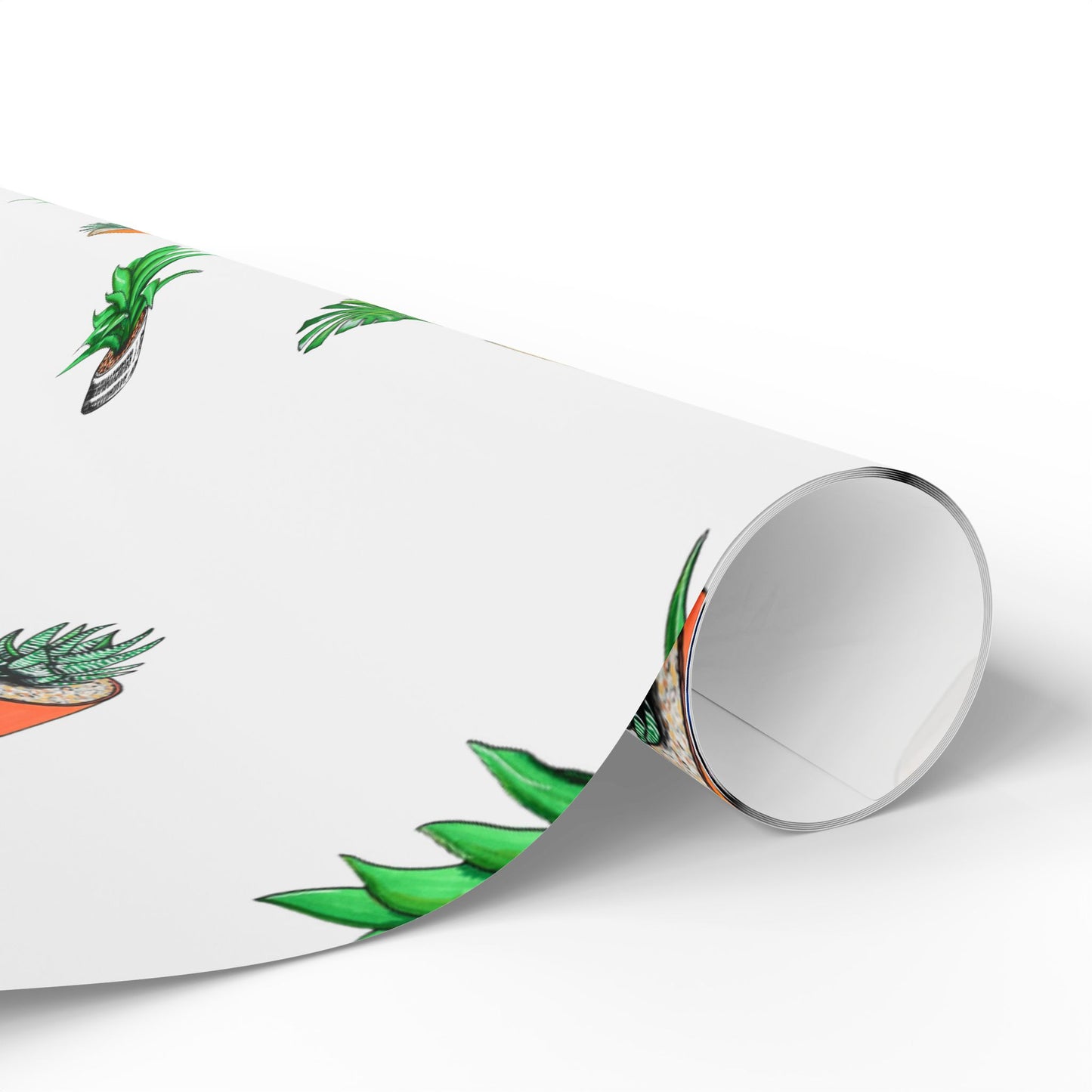 Plant Lovers Pattern Wrapping Paper – Potted Succulents Gift Wrap