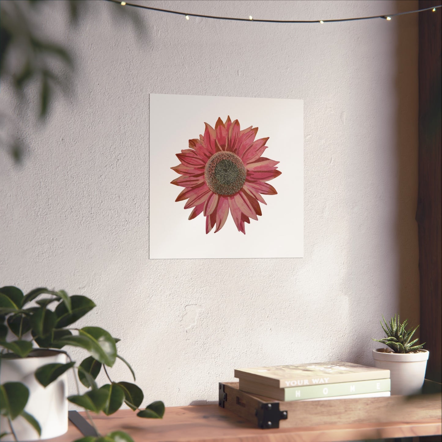 Pink Sunflower Fine Art Poster