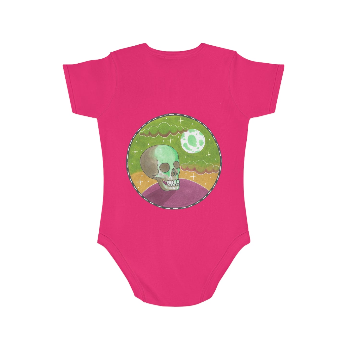 Psychedelic Skull Baby Bodysuit