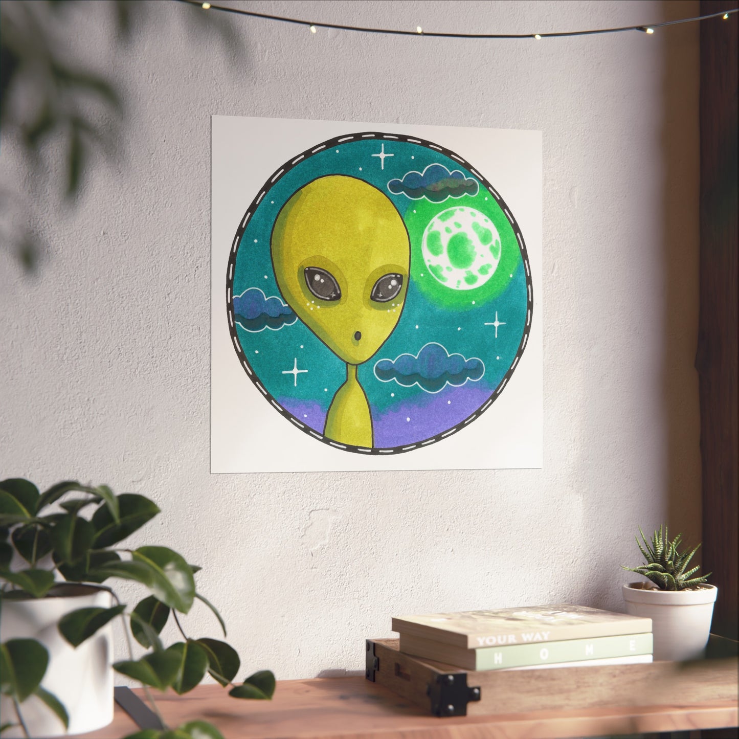 Alfred the Alien Art Poster