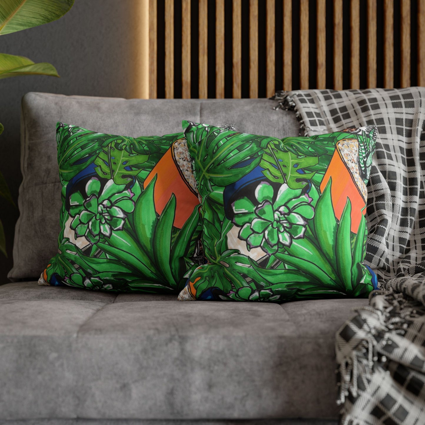 Tropical Succulent Pillowcase