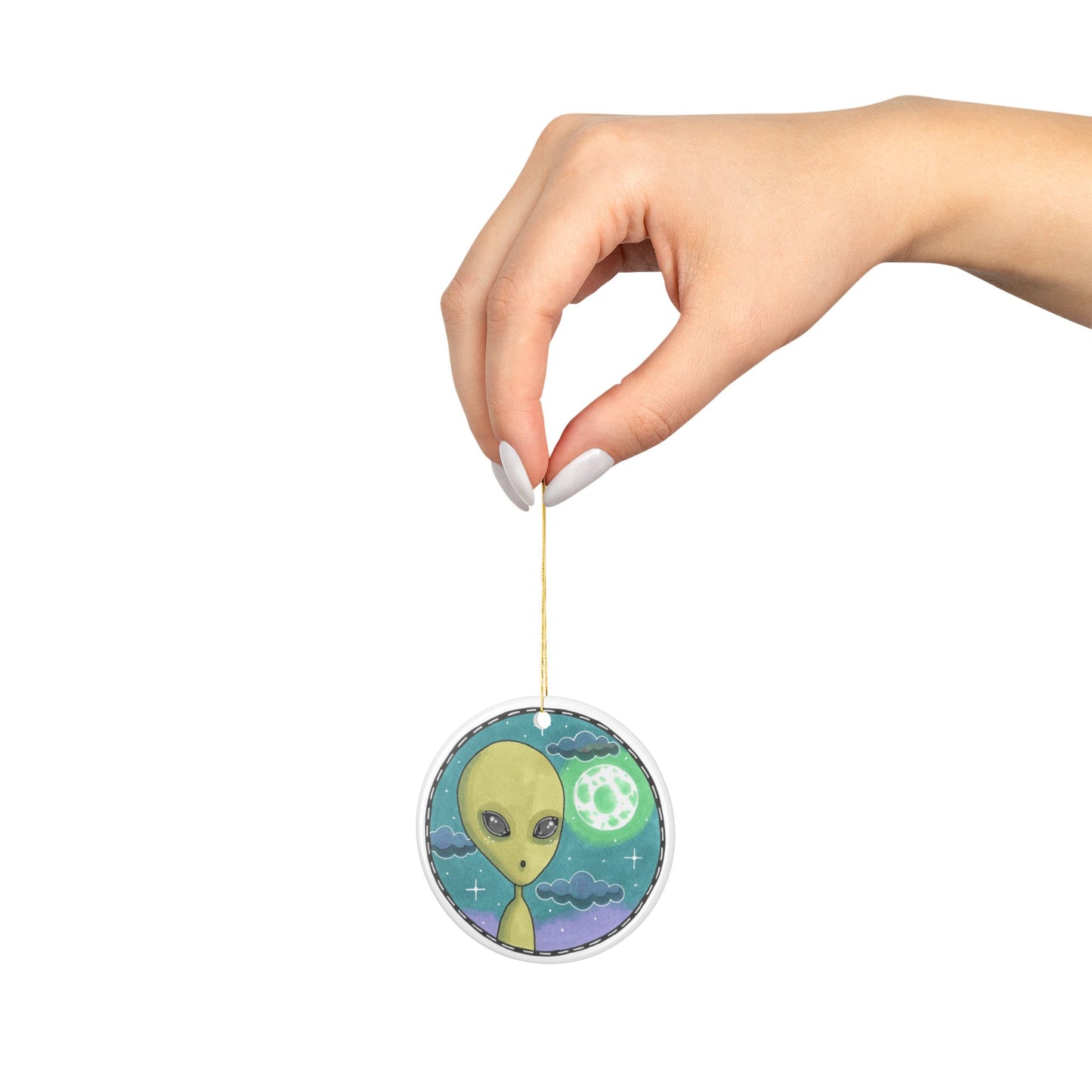 Alfred the Alien Ceramic Ornament