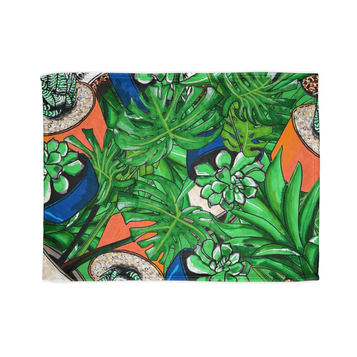 Tropical Succulent Blanket