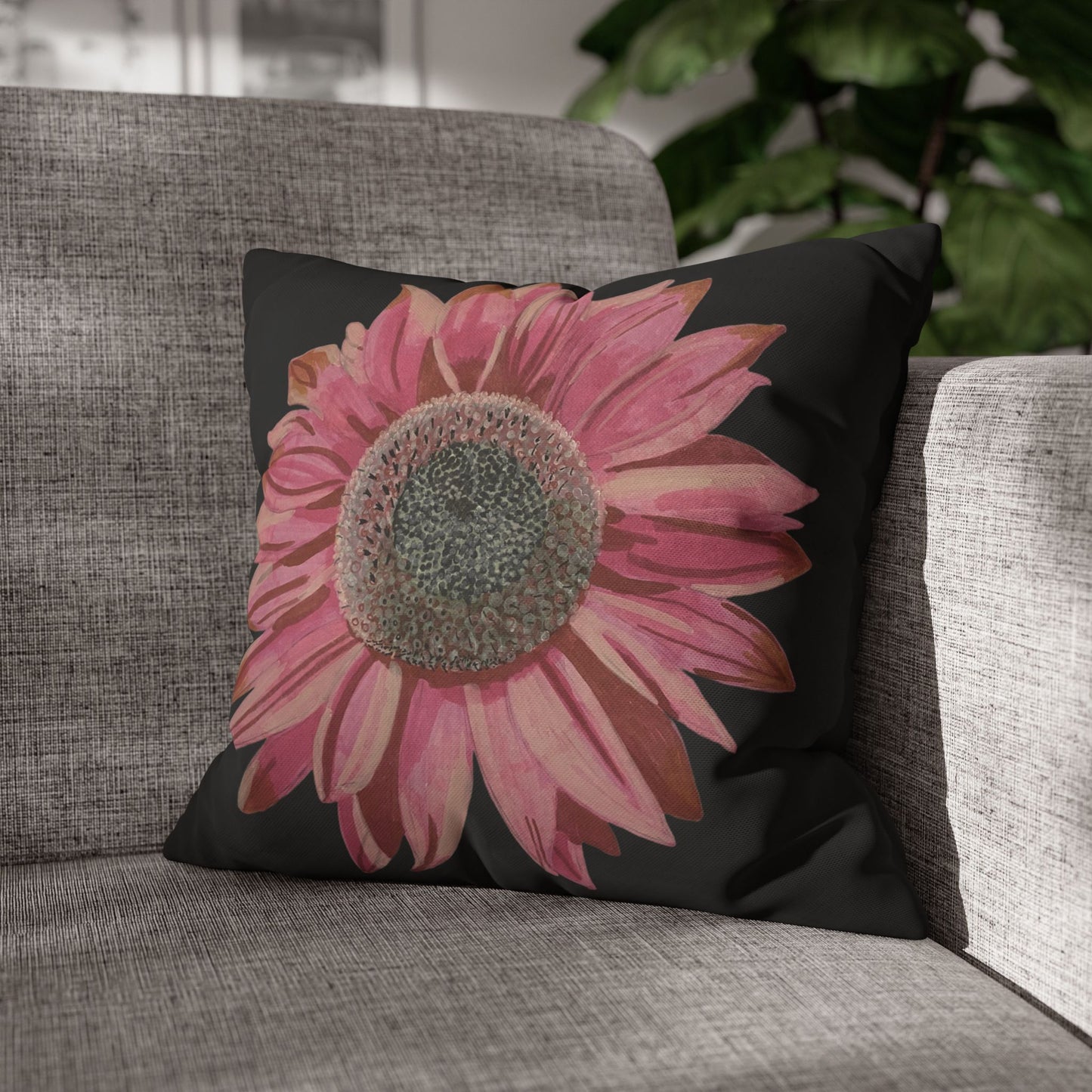 Pink Sunflower Pillowcase