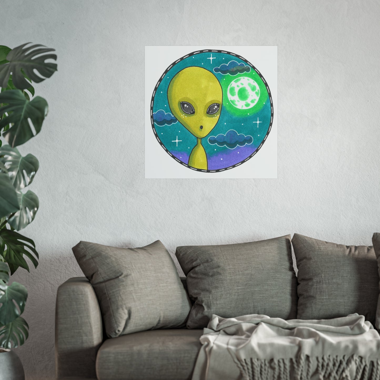 Alfred the Alien Art Poster