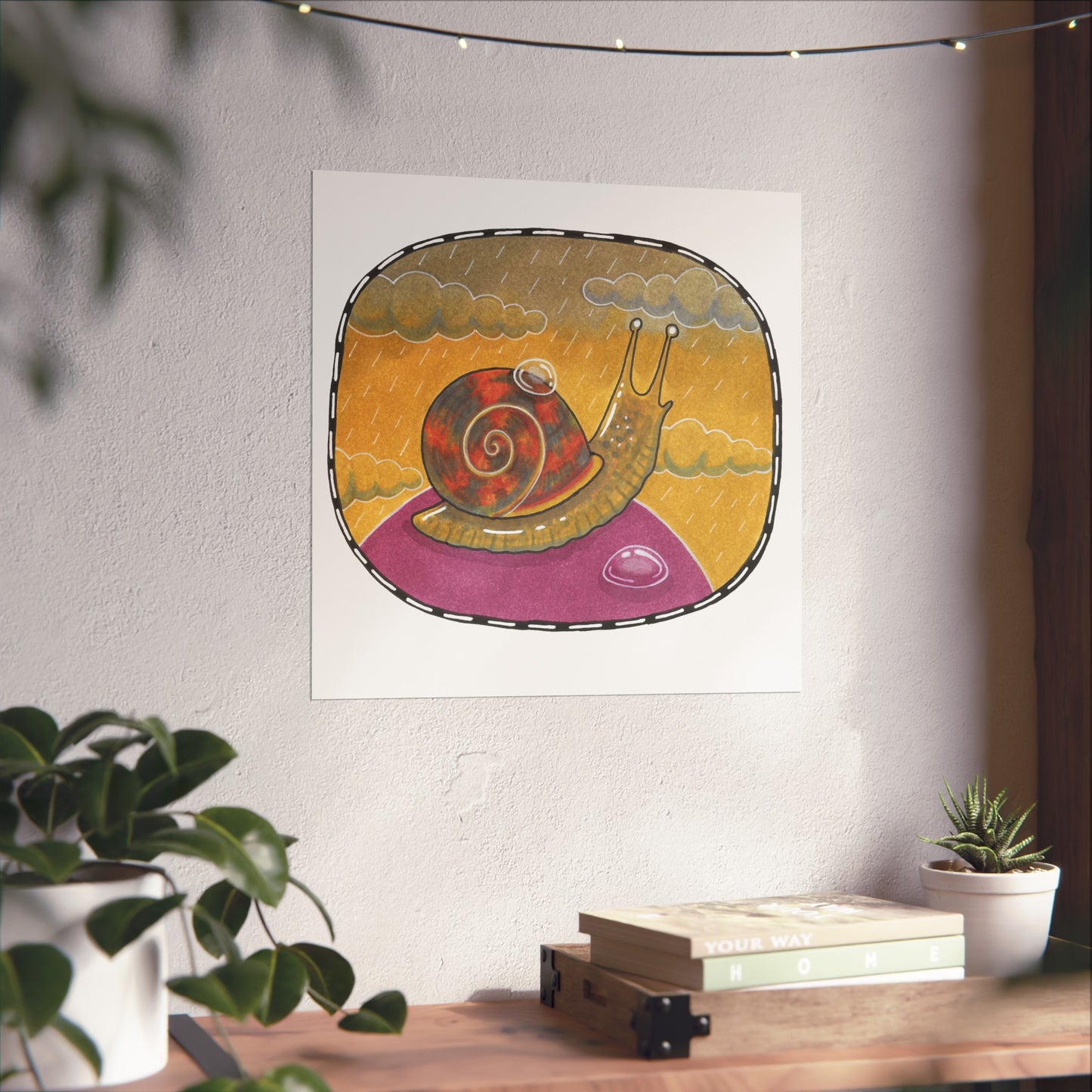 Slow Norman the Snail Art Poster