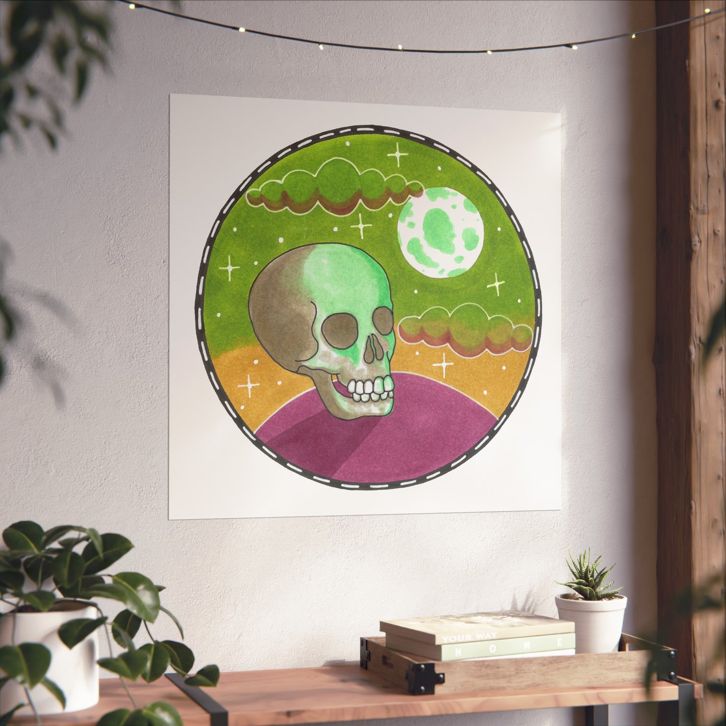 Psychedelic Skull Poster